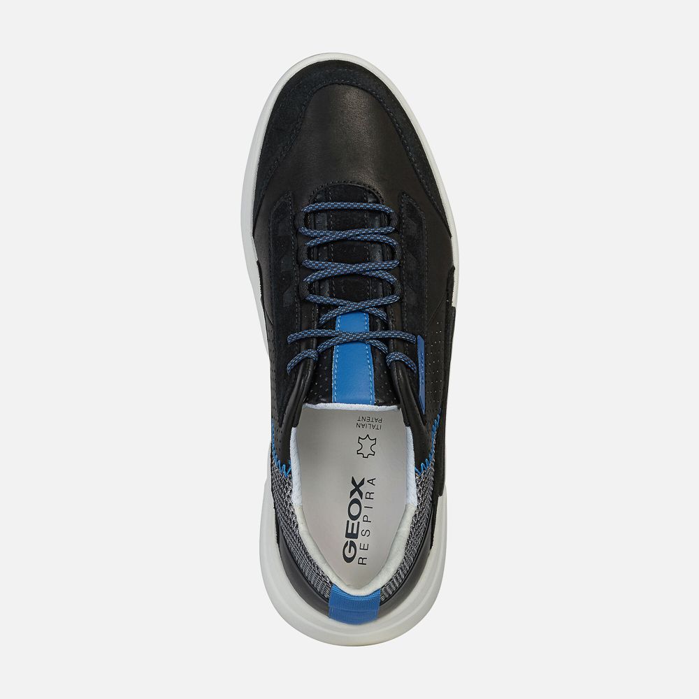 Geox Sneakers Black/Blue Smoother - Geox Mens Shoes - NKLTGA523